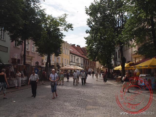 Baltisch Staten - De gezellige straat Pilies in het centrum van Vilnius